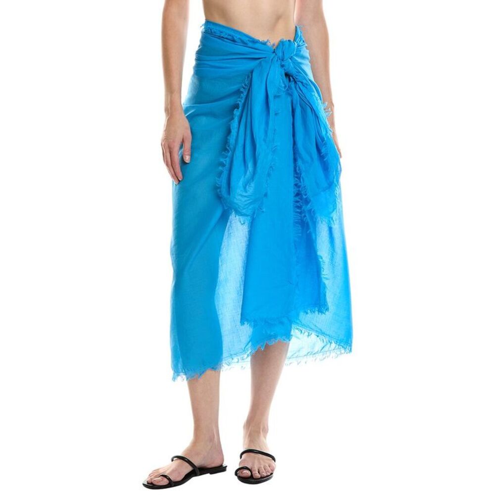 Weworewhat Womens Raw Edge Maxi Sarong, Blue